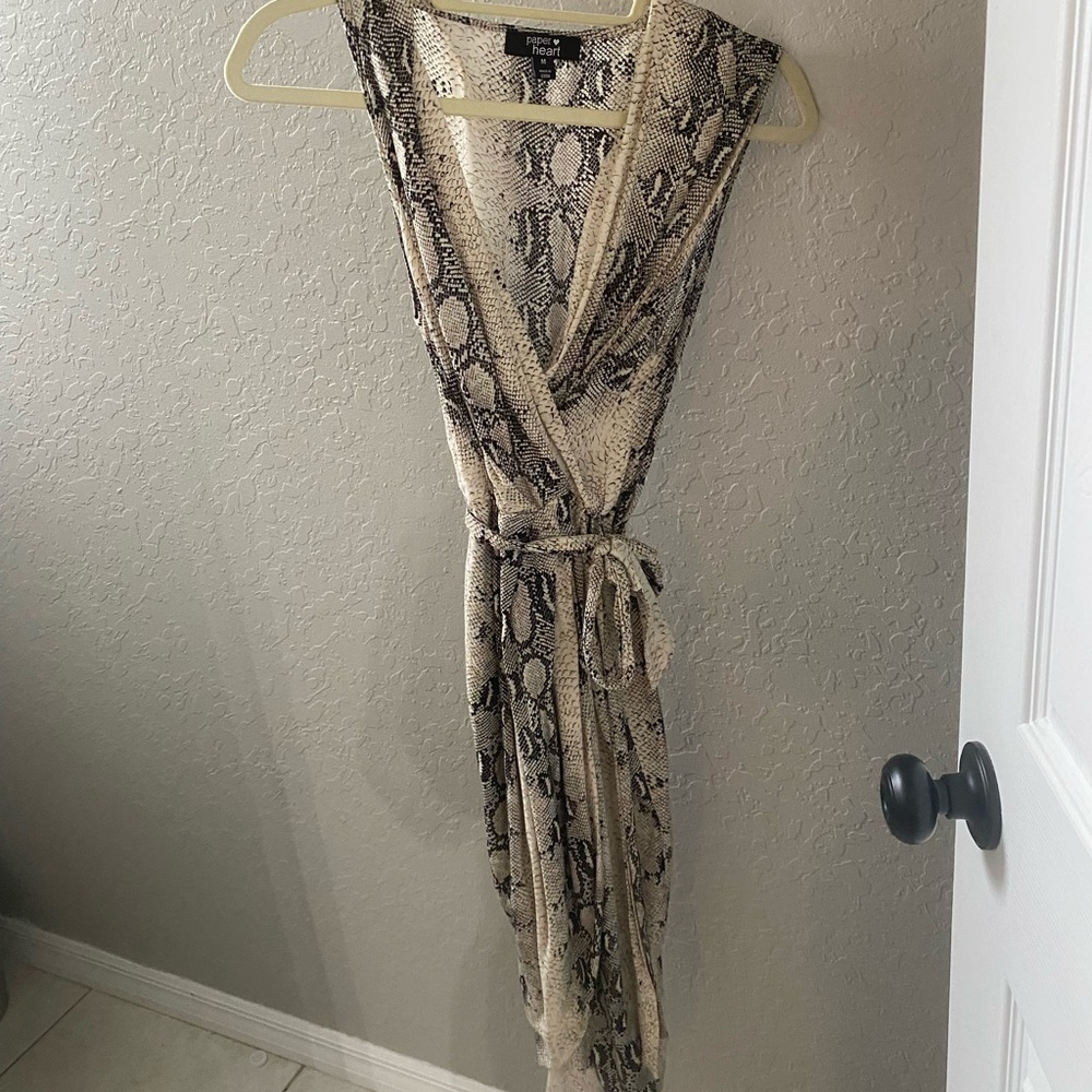 Snake skin work attire dress